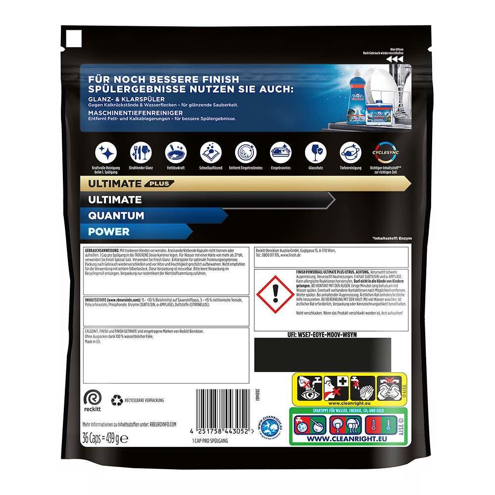 Bild: finish Powerball Ultimate Plus Geschirrspültabs Maxi Pack 