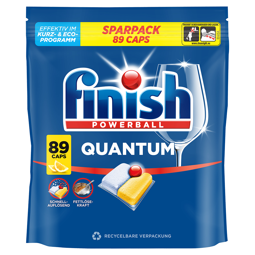 Bild: finish Powerball Quantum Geschirrspültabs Sparpack Citrus 