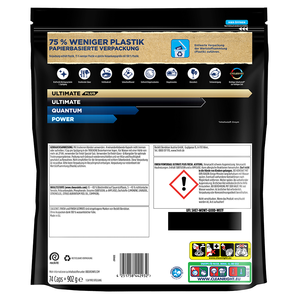 Bild: finish Powerball Ultimate Plus Geschirrspültabs Sparpack 
