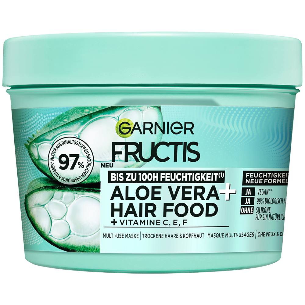 Bild: GARNIER FRUCTIS Feuchtigkeitsspendendes Aloe Vera Hair Food 3in1 Maske 