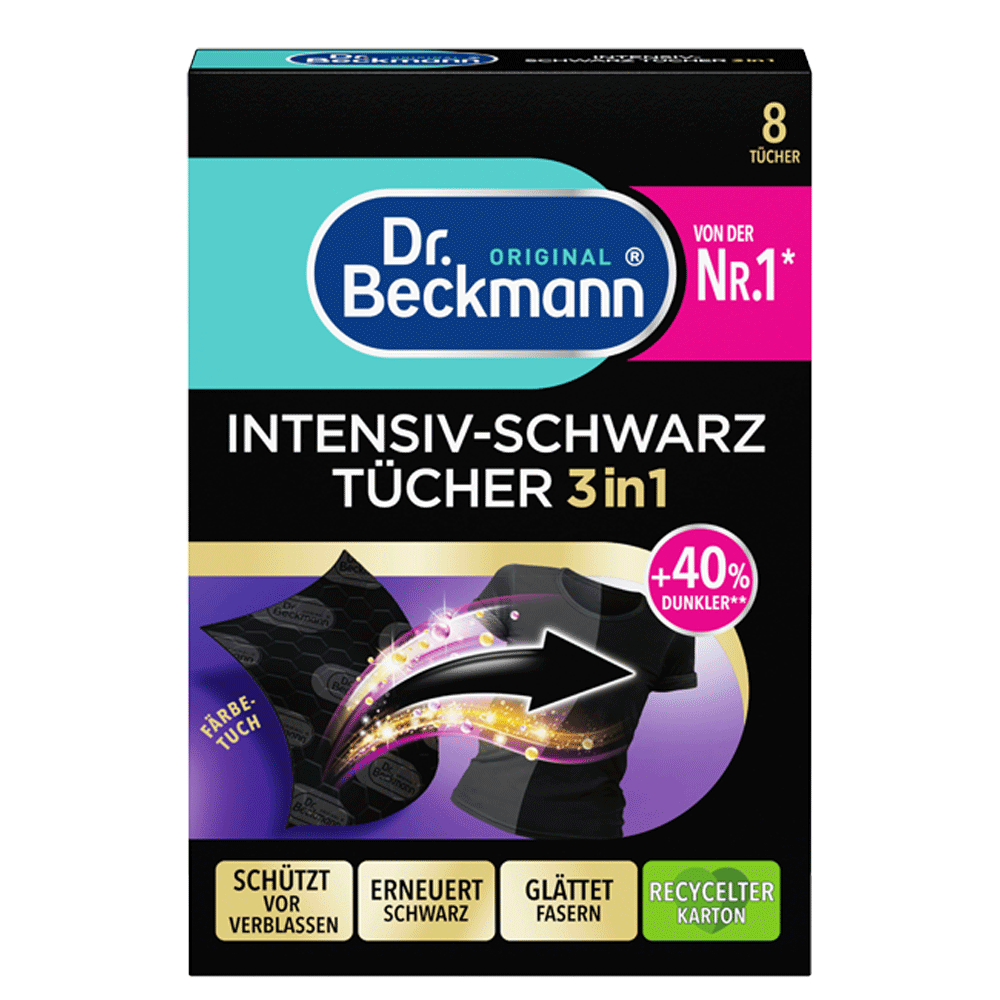 Bild: Dr. Beckmann Intensiv-Schwarz Tücher 3in1 
