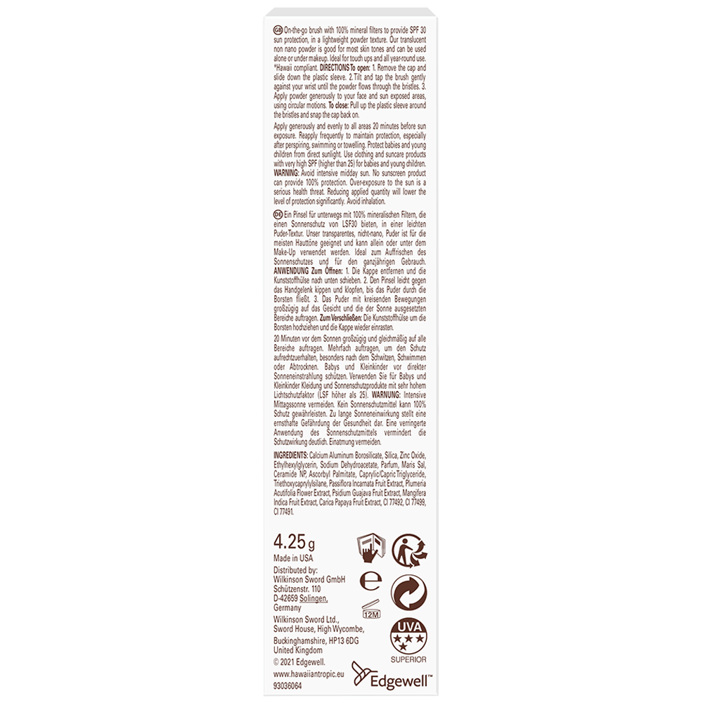 Bild: Hawaiian Tropic Mineral Protection Powder Brush 