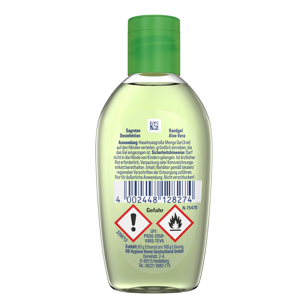 Bild: SAGROTAN Desinfektionshandgel Aloe Vera