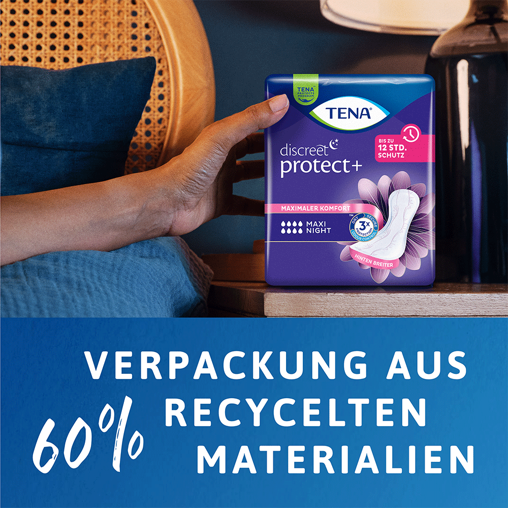Bild: TENA Discreet Protect+ Nacht Einlagen Maxi Night 