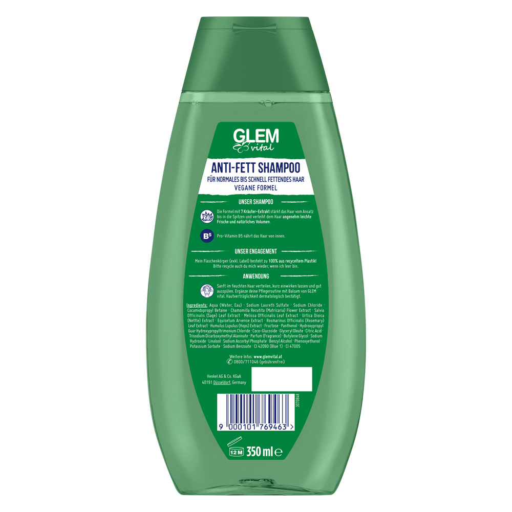 Bild: GlemVital Shampoo Anti Fett 7 Kräuter 
