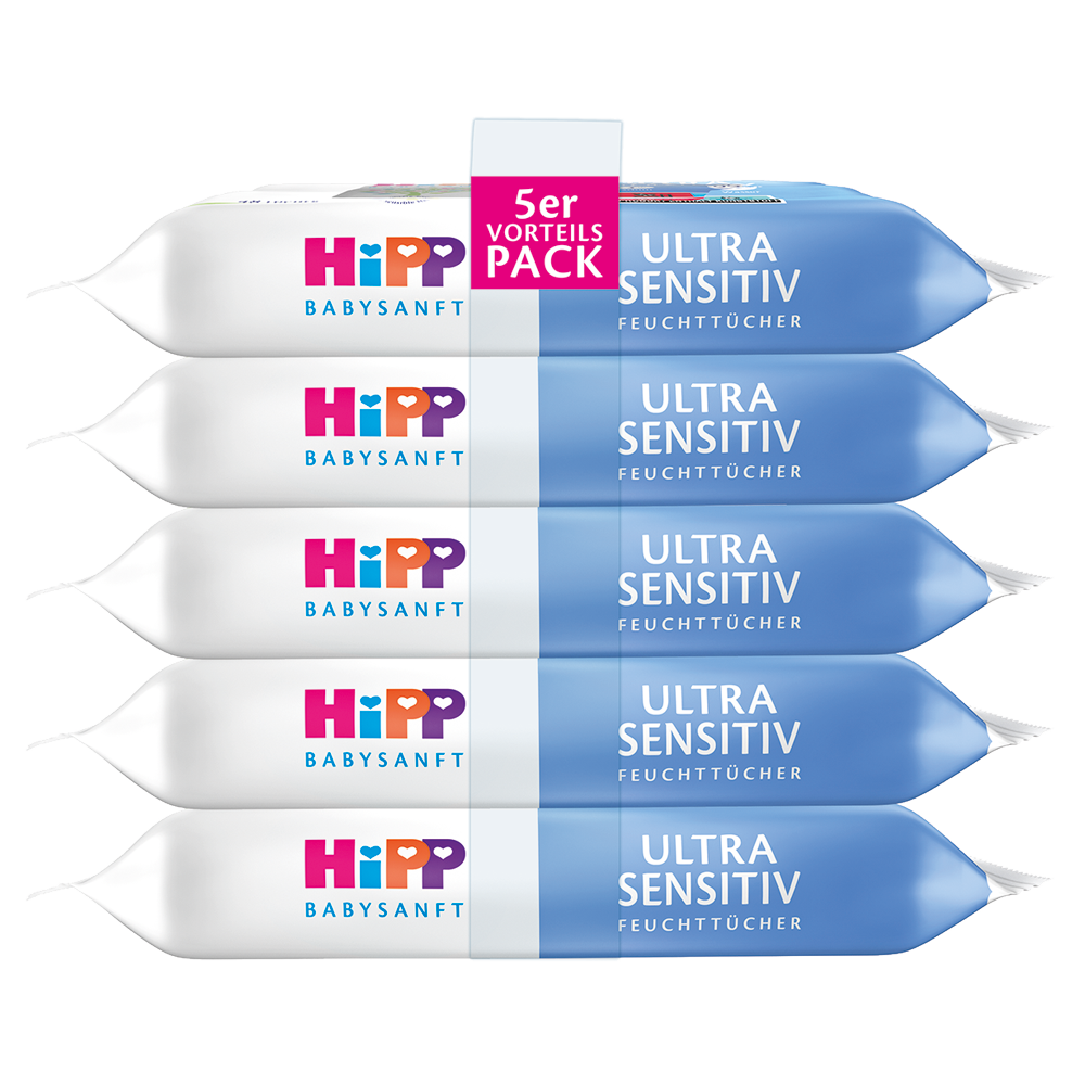 Bild: HiPP Babyfeuchttücher Ultra Sensitiv, 5x48 Stück 