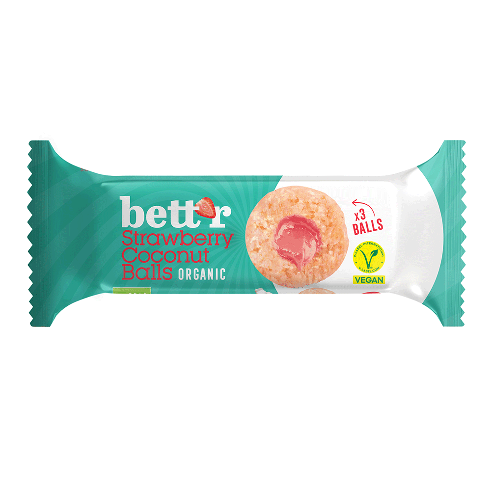 Bild: Bett'r Erdbeer Kokosnuss Balls 