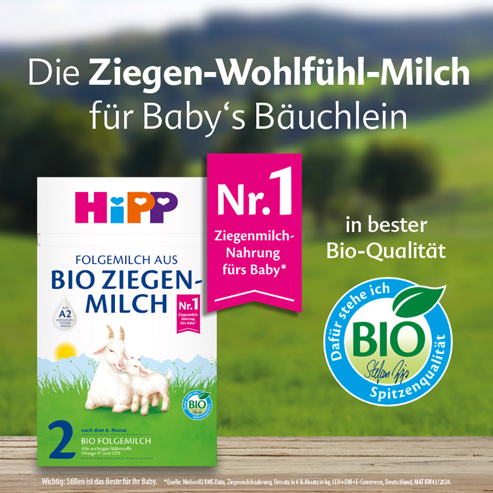 Bild: HiPP Folgemilch aus Bio Ziegenmilch