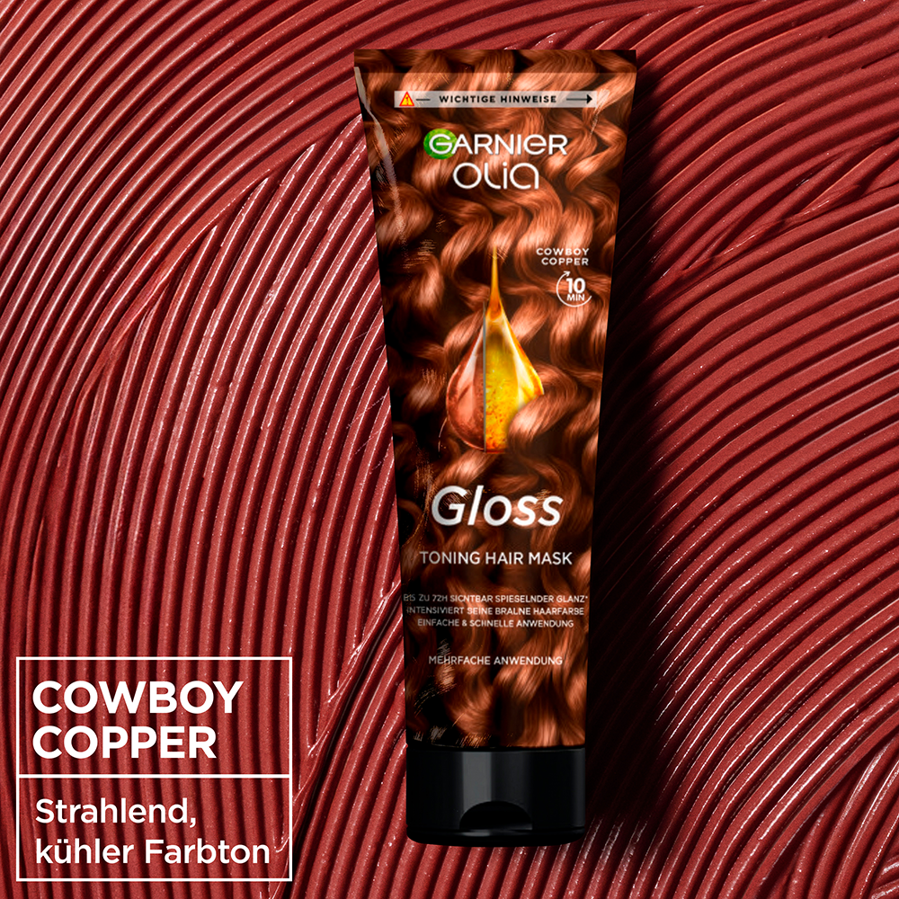 Bild: GARNIER Olia Gloss Tinted Hair Mask Cowboy Copper