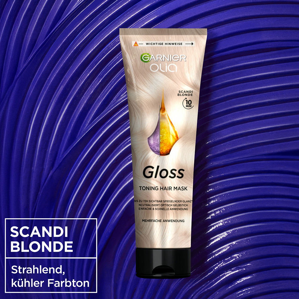 Bild: GARNIER Olia Gloss Tinted Hair Mask Scandi Blonde
