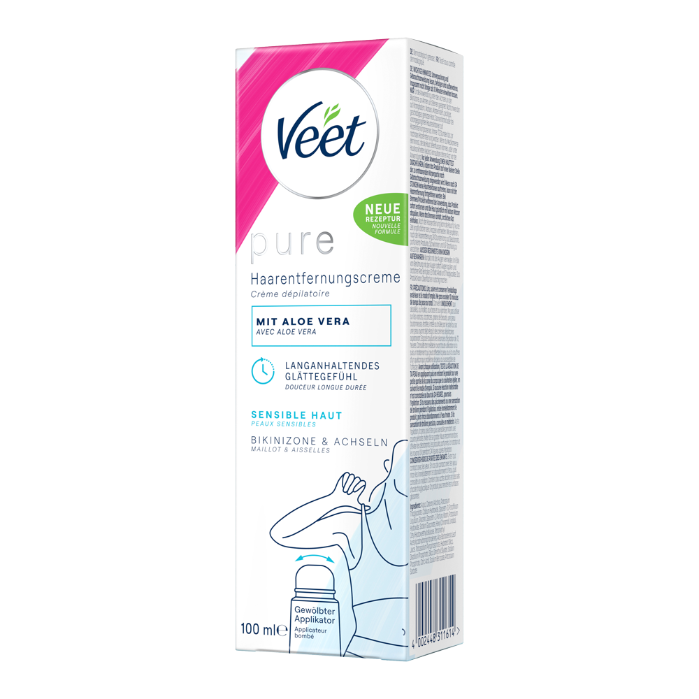 Bild: Veet Pure Haarentfernungscreme Bikini Zone und Achseln 