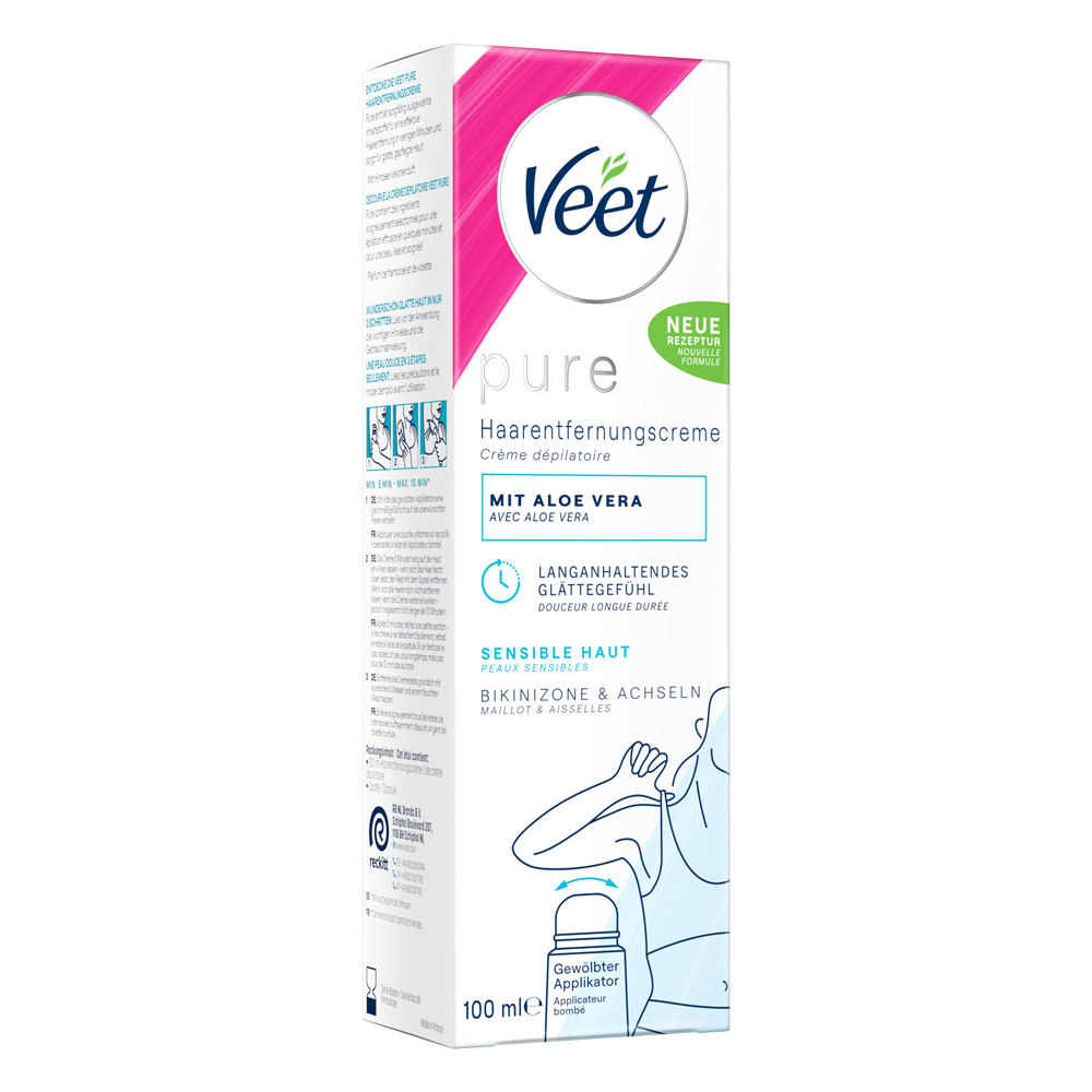 Bild: Veet Pure Haarentfernungscreme Bikini Zone und Achseln 
