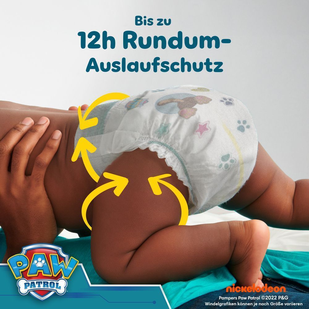 Bild: Pampers Baby-Dry Paw Patrol Edition Größe 4, 9kg-14kg, Monatsbox 