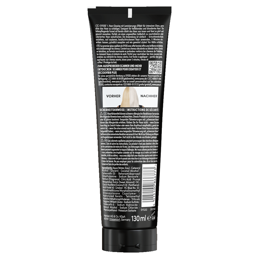 Bild: syoss Color Glaze Haartönung Platin Blond