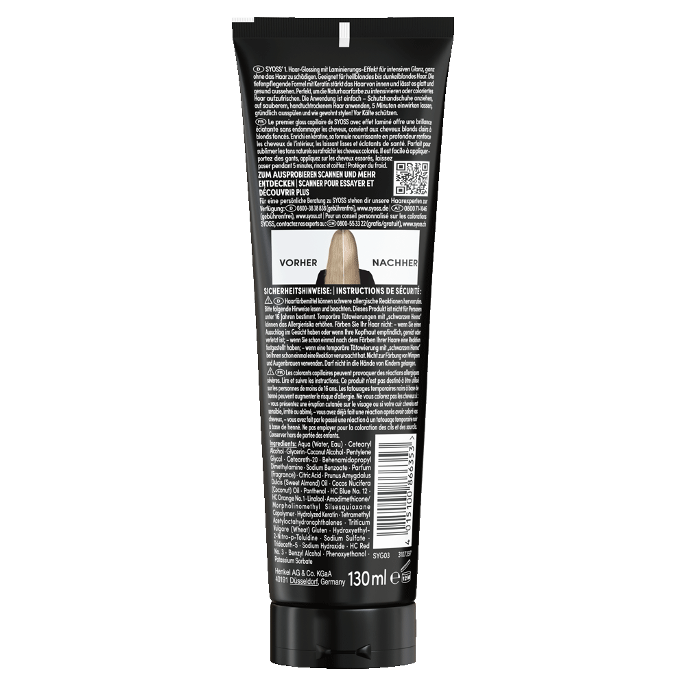 Bild: syoss Color Glaze Haartönung Beige Blond