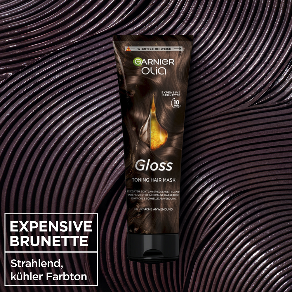 Bild: GARNIER Olia Gloss Tinted Hair Mask Expensive Brunette
