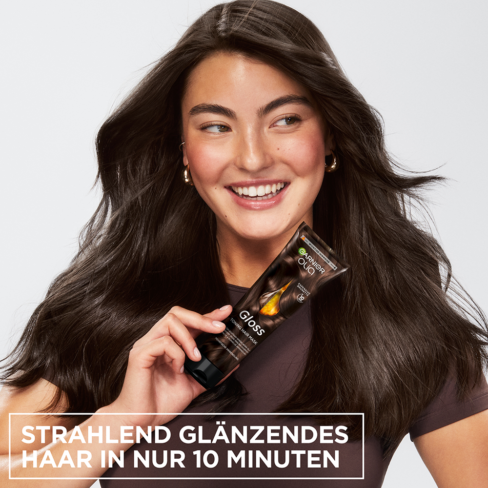 Bild: GARNIER Olia Gloss Tinted Hair Mask Expensive Brunette