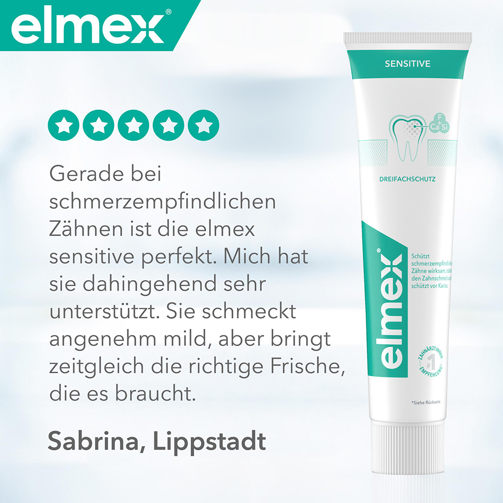 Bild: elmex Sensitive Zahnpasta