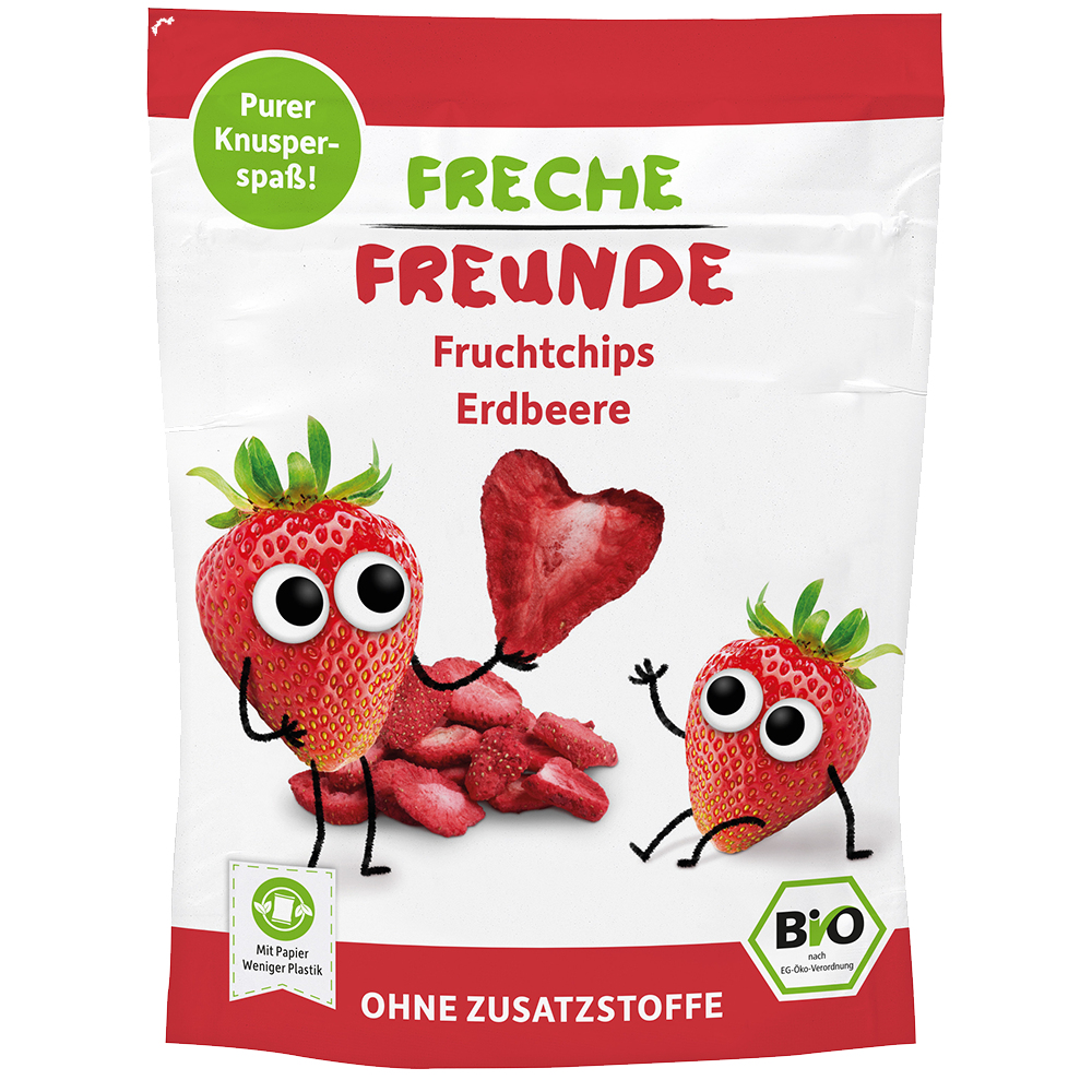 Bild: Freche Freunde Fruchtchips Erdbeere 