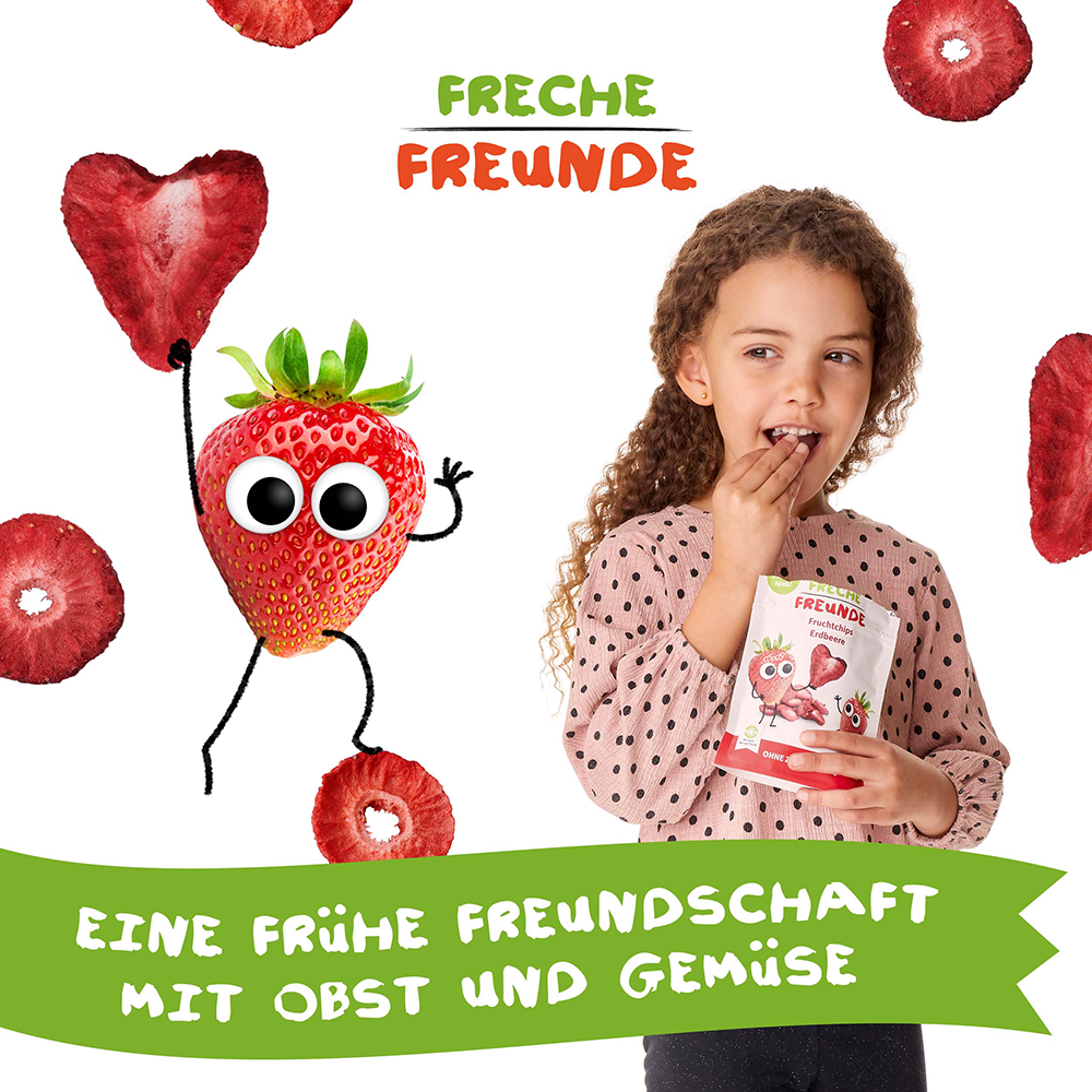 Bild: Freche Freunde Fruchtchips Erdbeere 