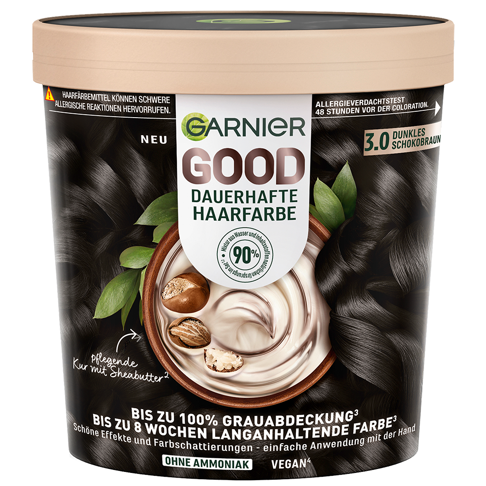 Bild: GARNIER GOOD Dauerhafte Haarfarbe dunkles schokobraun