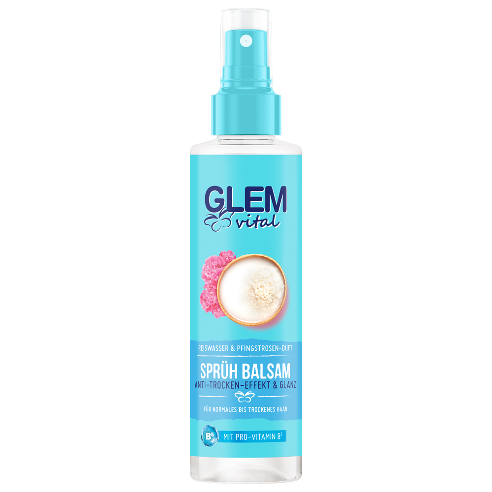 Bild: GlemVital Sprüh Balsam Reiswasser & Pfingstrose