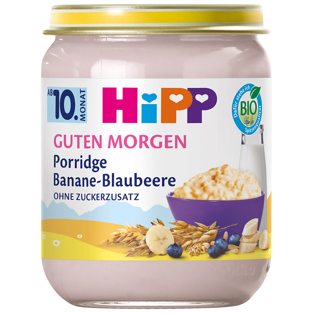 Bild: HiPP Frühstücks-Porridge Banane Blaubeere Haferbrei 