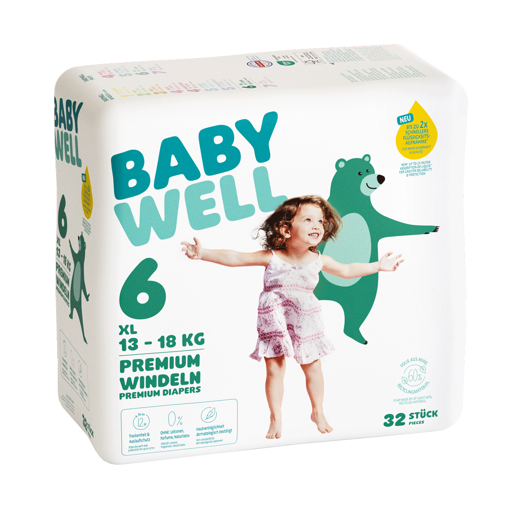 Bild: BABYWELL Premium Windeln Größe 6, 13-18 kg 