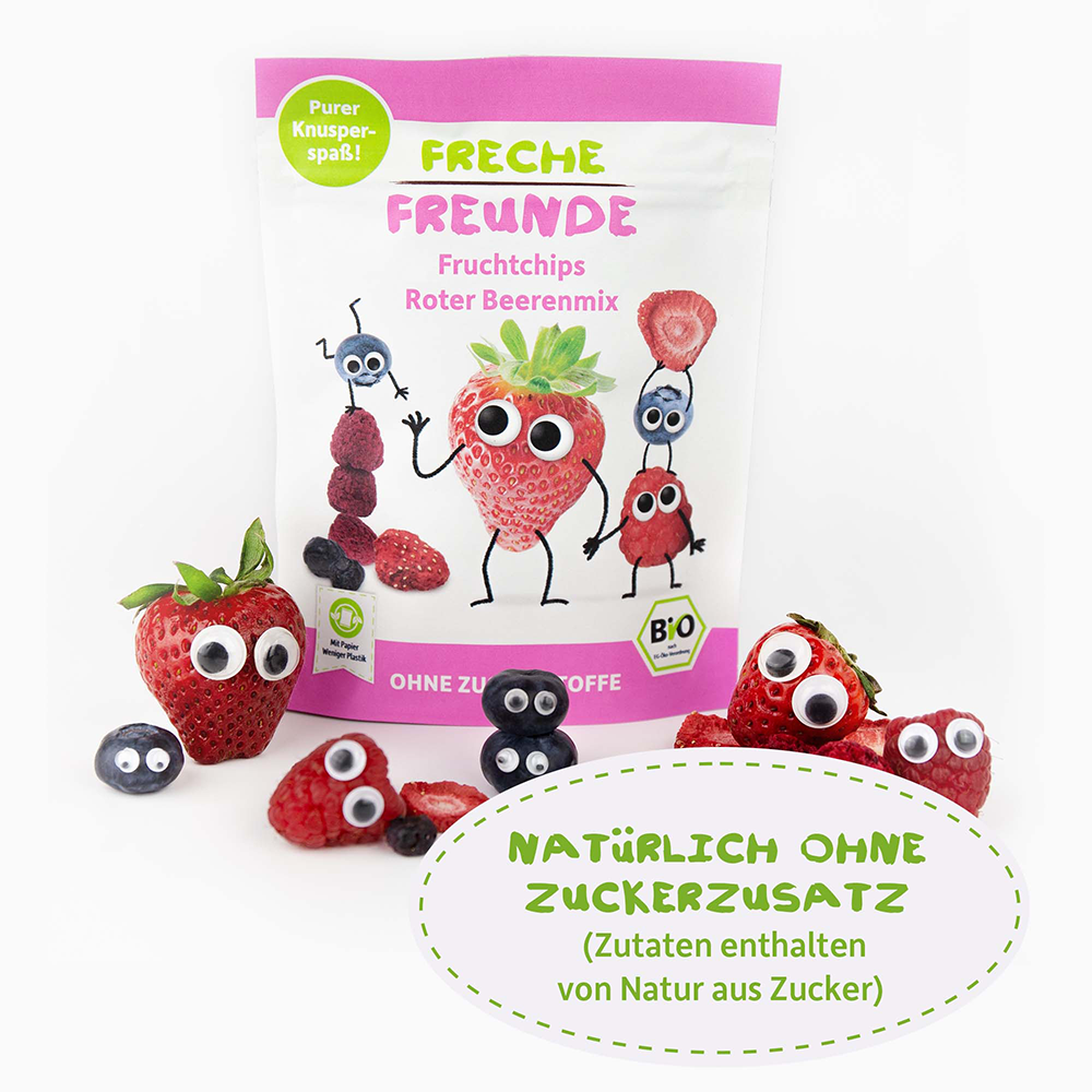 Bild: Freche Freunde Fruchtchips Roter Beerenmix 