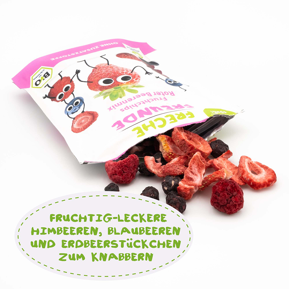 Bild: Freche Freunde Fruchtchips Roter Beerenmix 