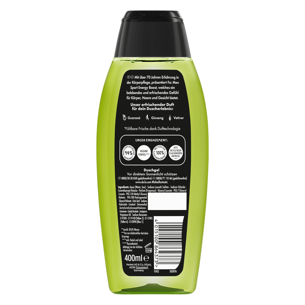 Bild: Fa MEN Duschgel Sport Energy Boost 