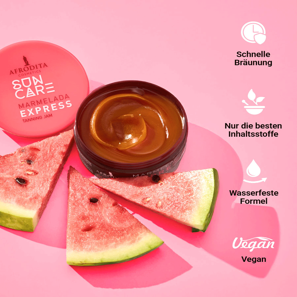 Bild: AFRODITA Cosmetics Sun Care Bräunungs Marmelade Express 