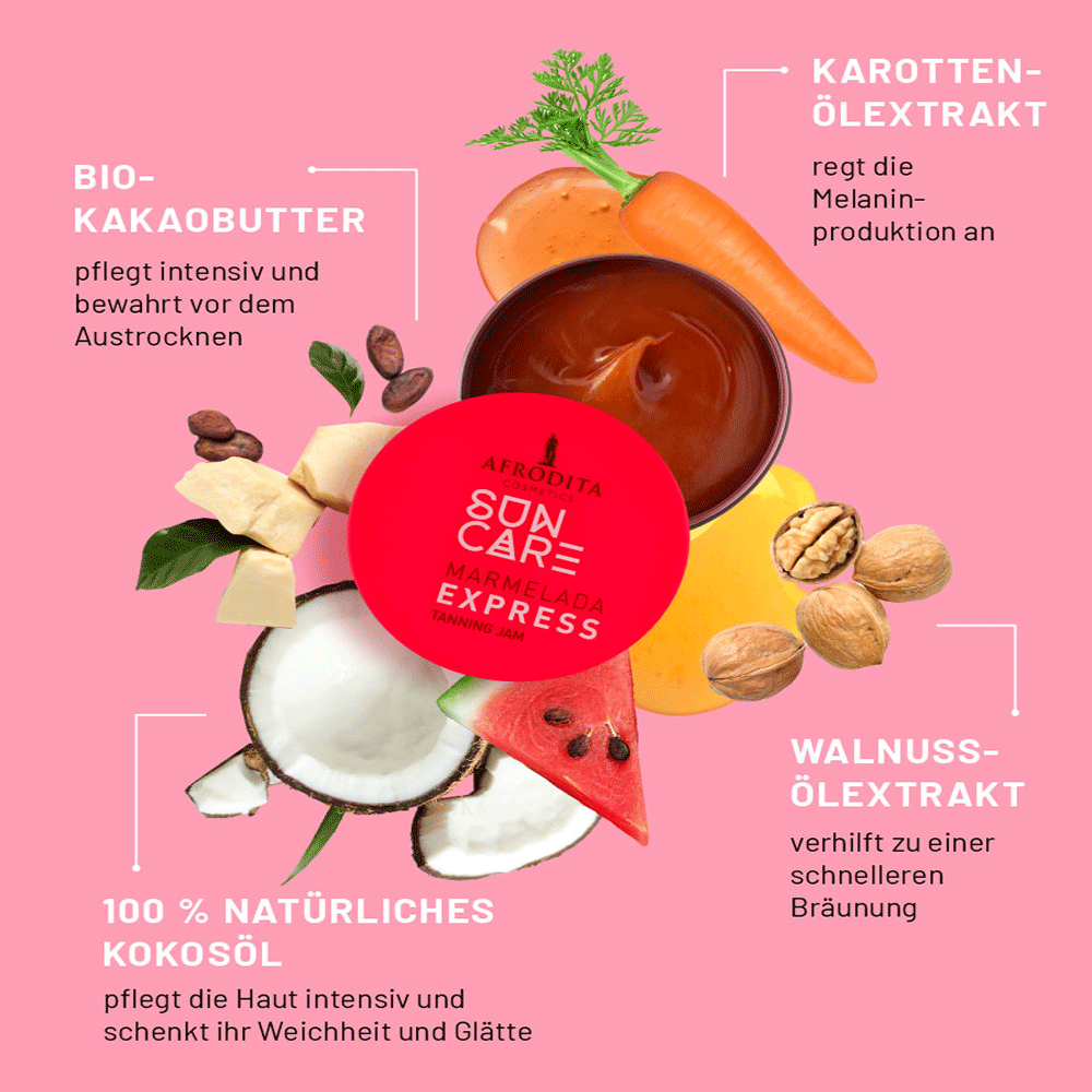 Bild: AFRODITA Cosmetics Sun Care Bräunungs Marmelade Express 