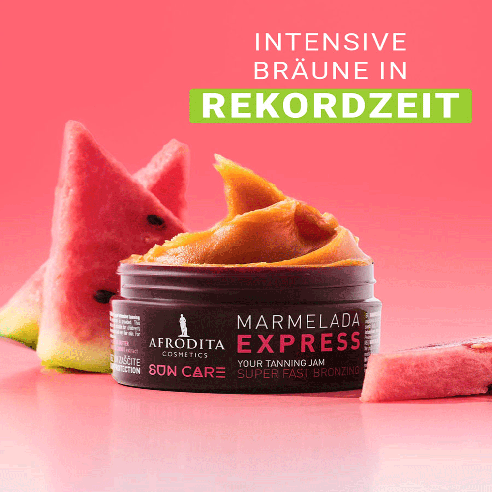 Bild: AFRODITA Cosmetics Sun Care Bräunungs Marmelade Express 