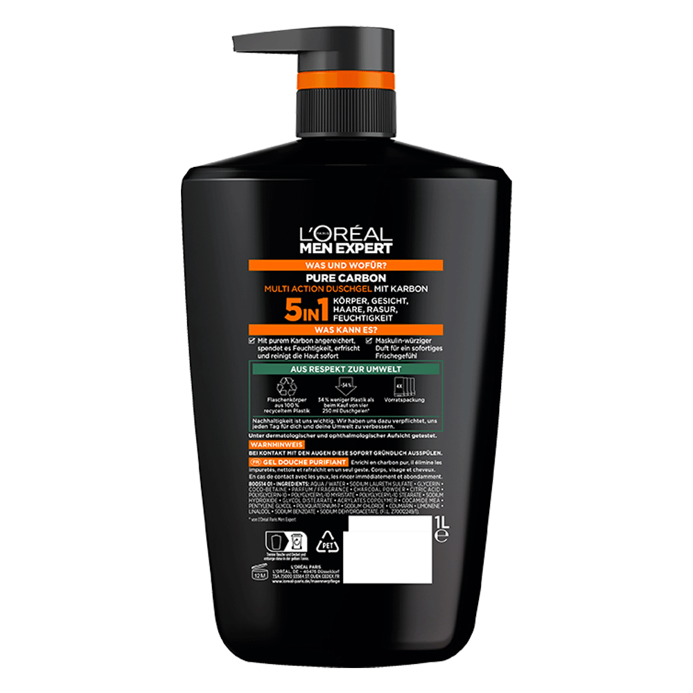 Bild: L'ORÉAL PARIS MEN EXPERT Pure Carbon Multi Action Duschgel 