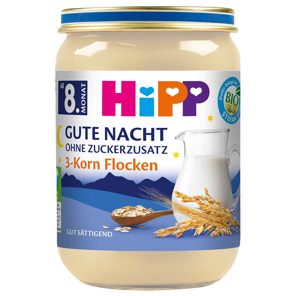 Bild: HiPP Gute Nacht 3 Korn Flocken 
