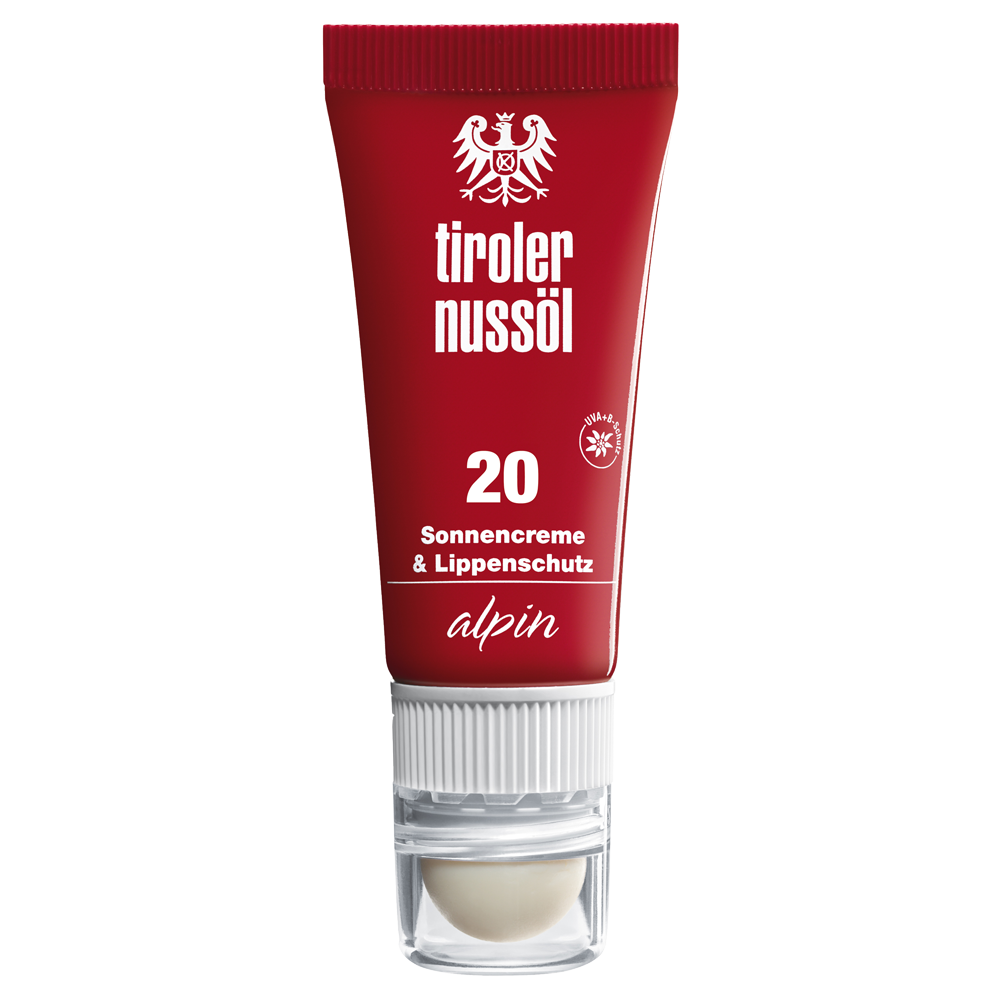 Bild: tiroler nussöl Sonnencreme & Lippenschutz Alpin LSF 20