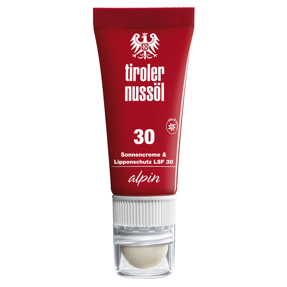 Bild: tiroler nussöl Sonnencreme & Lippenschutz Alpin LSF 30 