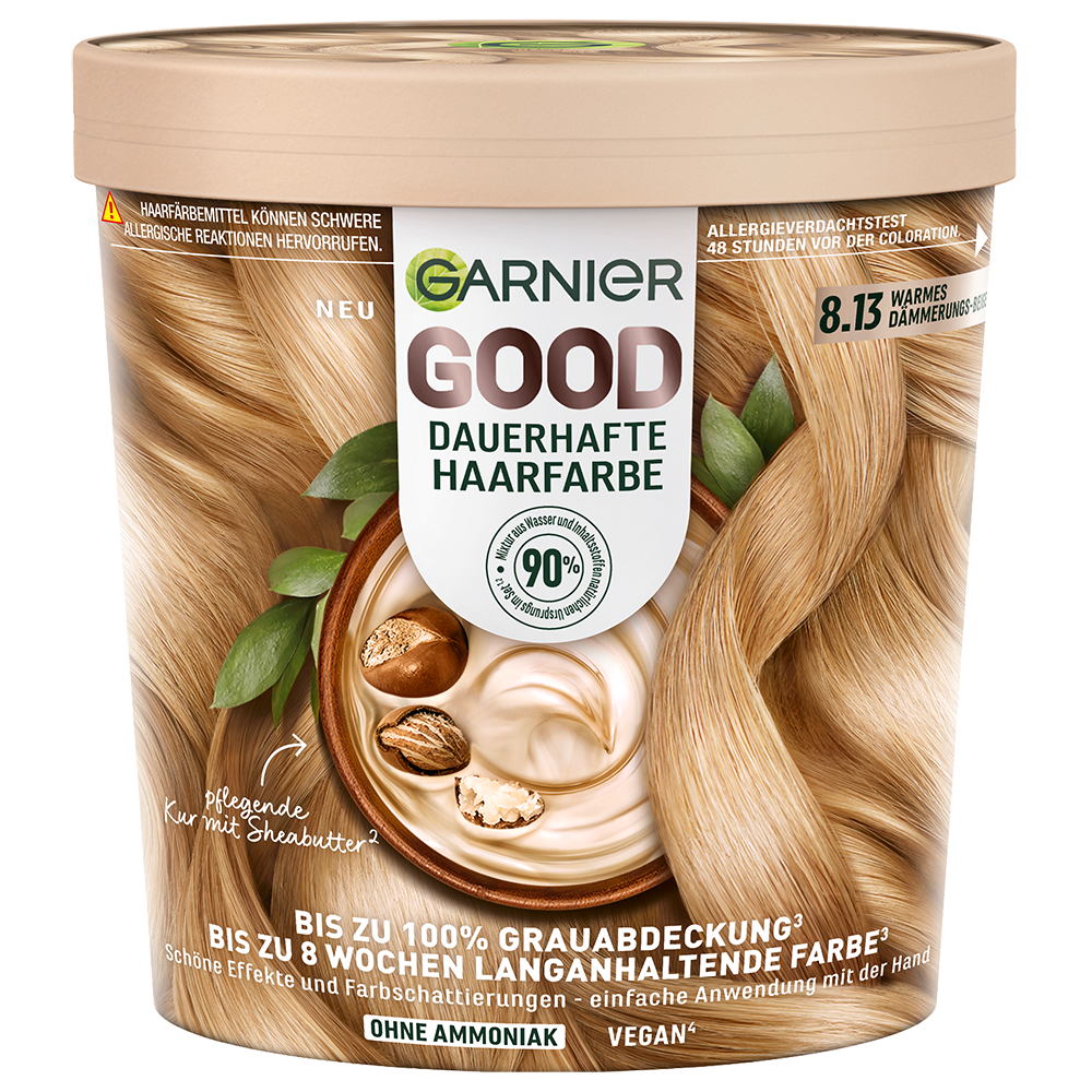 Bild: GARNIER GOOD Dauerhafte Haarfarbe Warmes Dämmerungs-Beige