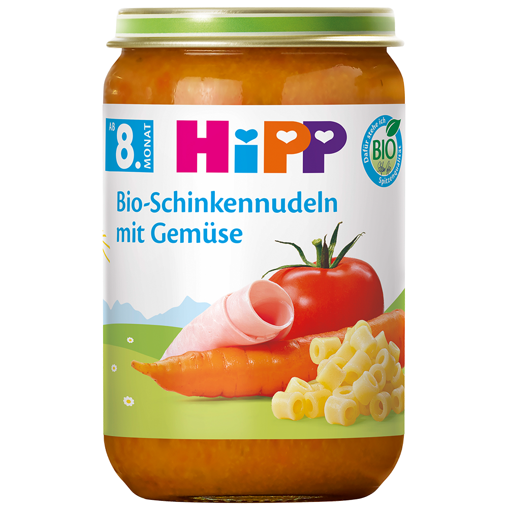 Bild: HiPP Bio Schinkennudeln mit Gemüse 