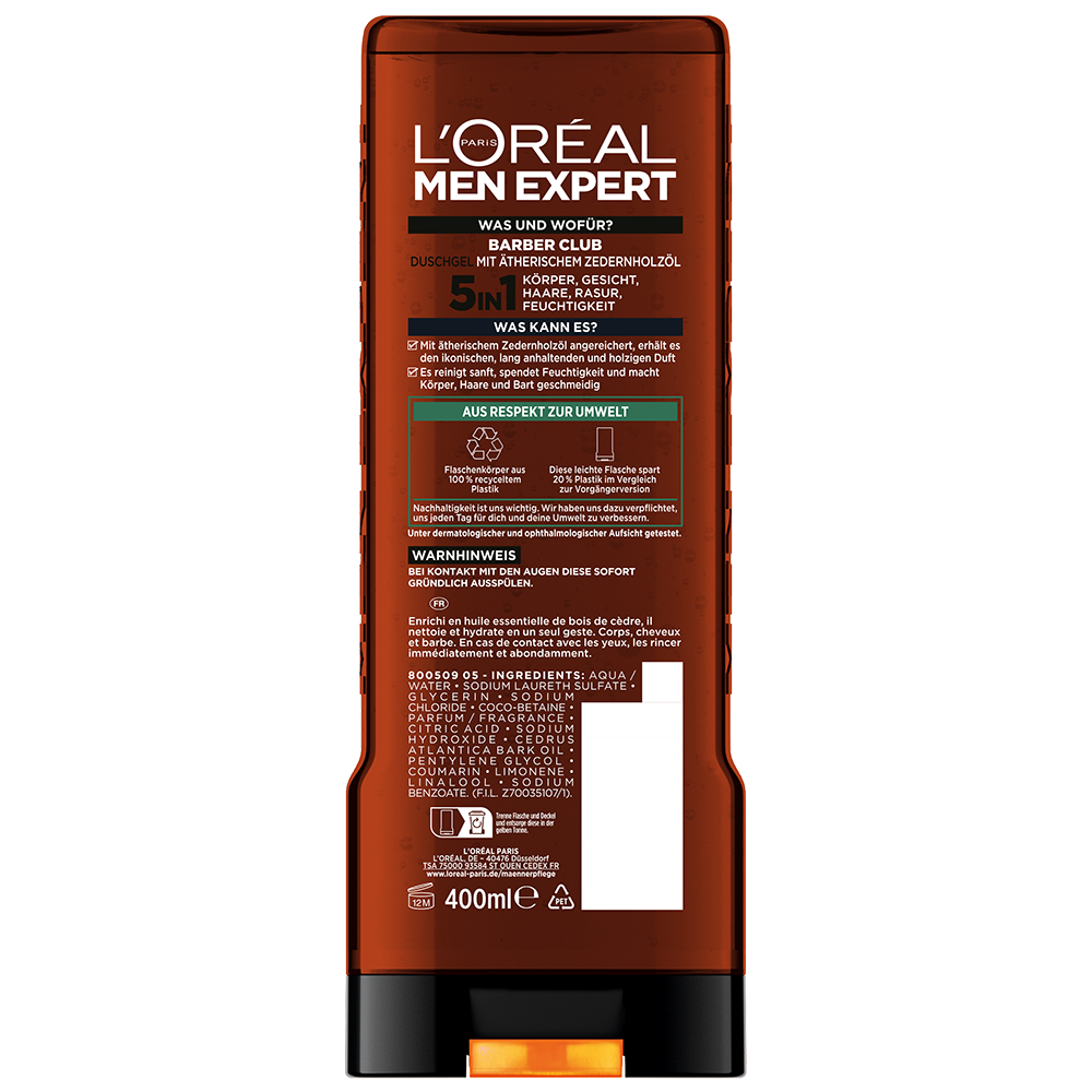 Bild: L'ORÉAL PARIS MEN EXPERT Barber Club Duschgel XXL