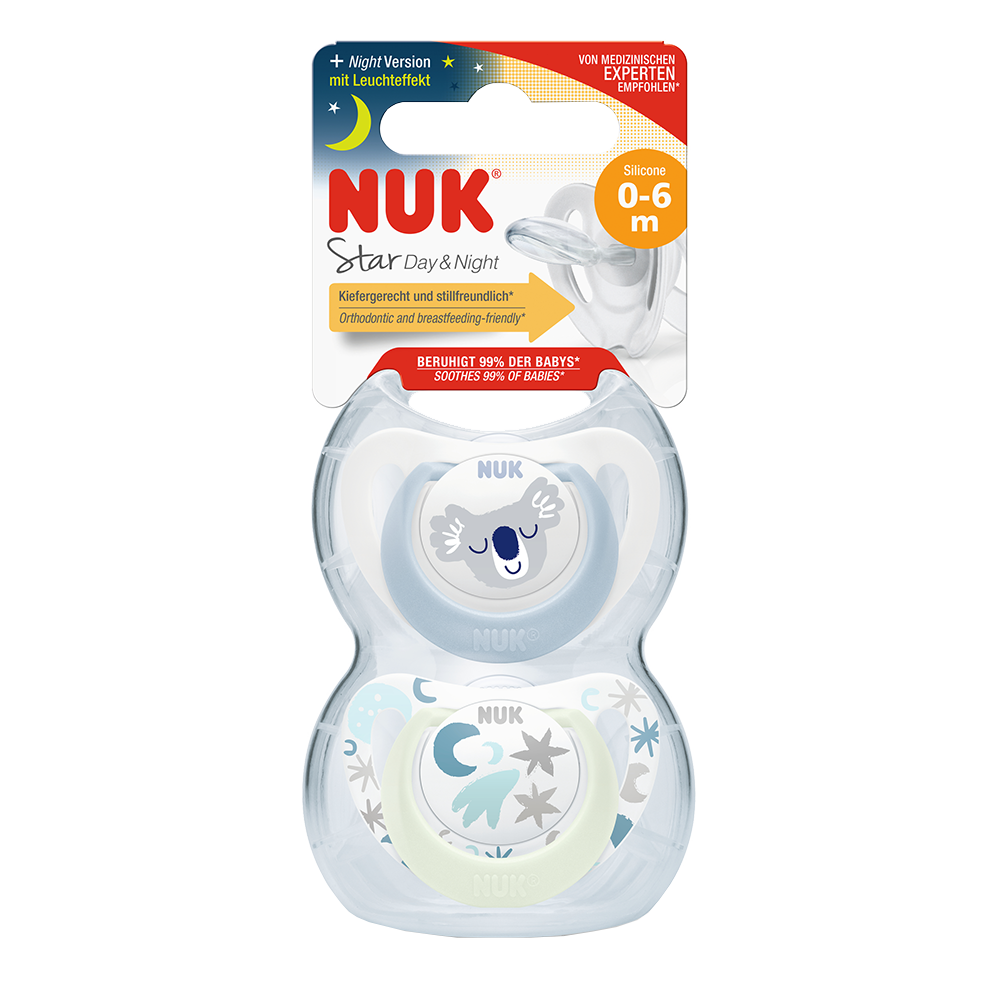 Bild: NUK Star Day & Night Schnuller Blau