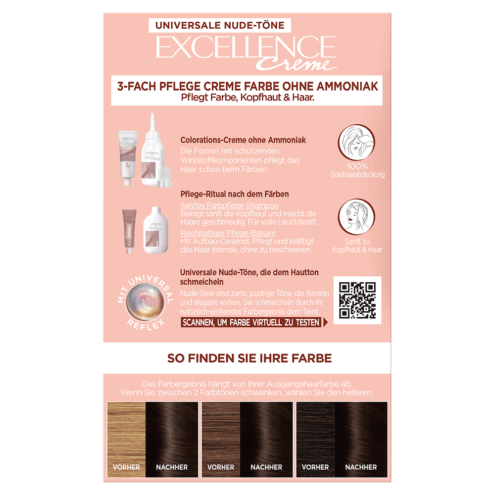 Bild: L'ORÉAL PARIS Excellence Creme-Coloration dunkelbraun