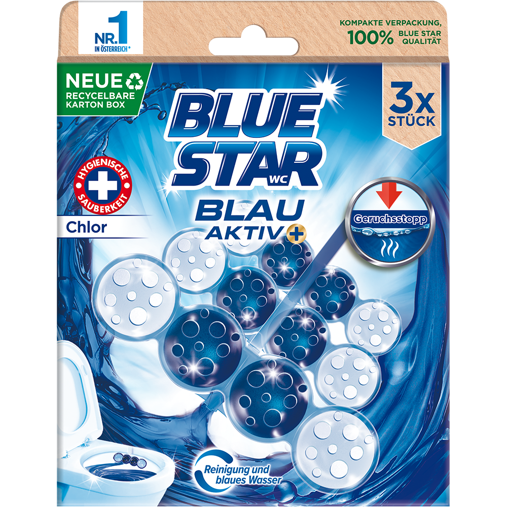 Bild: Blue Star Blau Aktiv WC-Steine Chlor