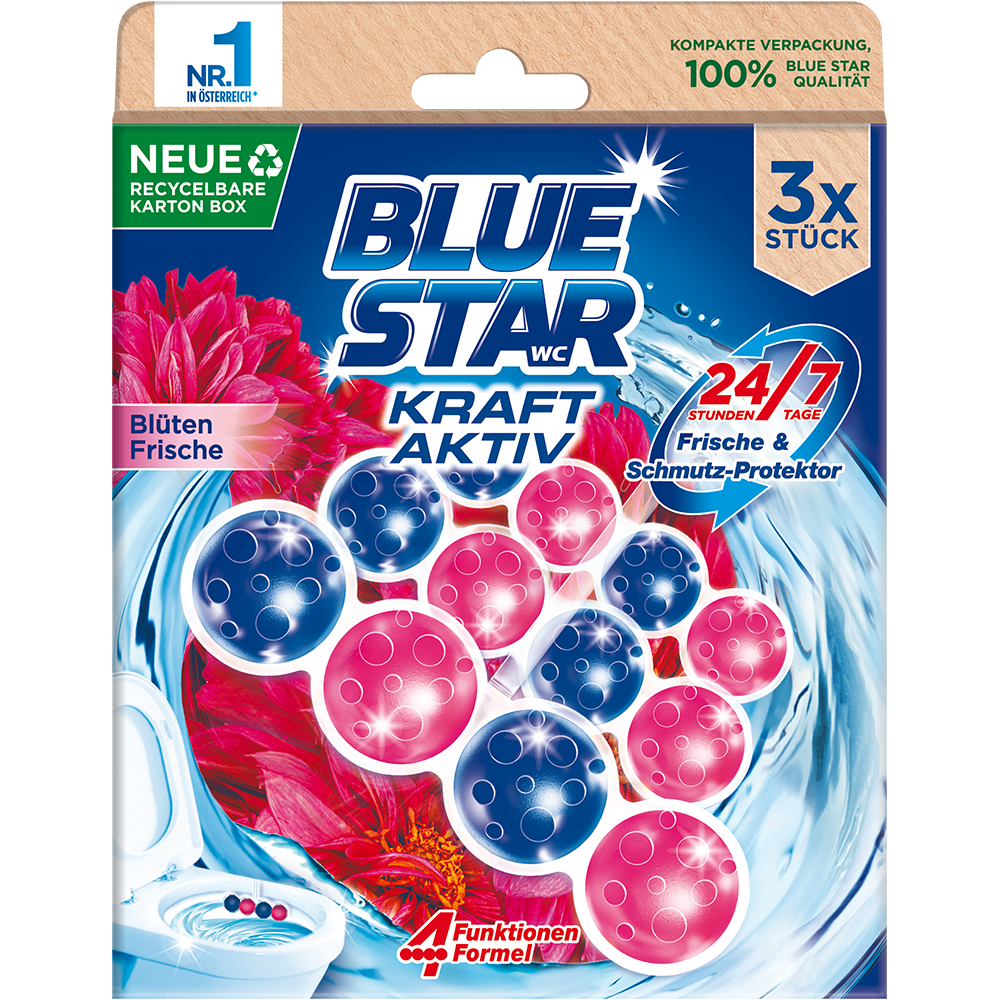 Bild: Blue Star Kraft Aktiv WC-Steine Blüten Frische