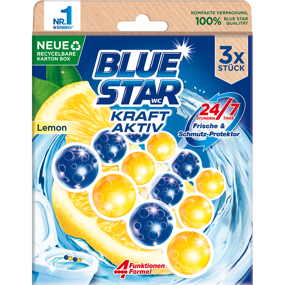Bild: Blue Star Kraft Aktiv WC-Steine Lemon 