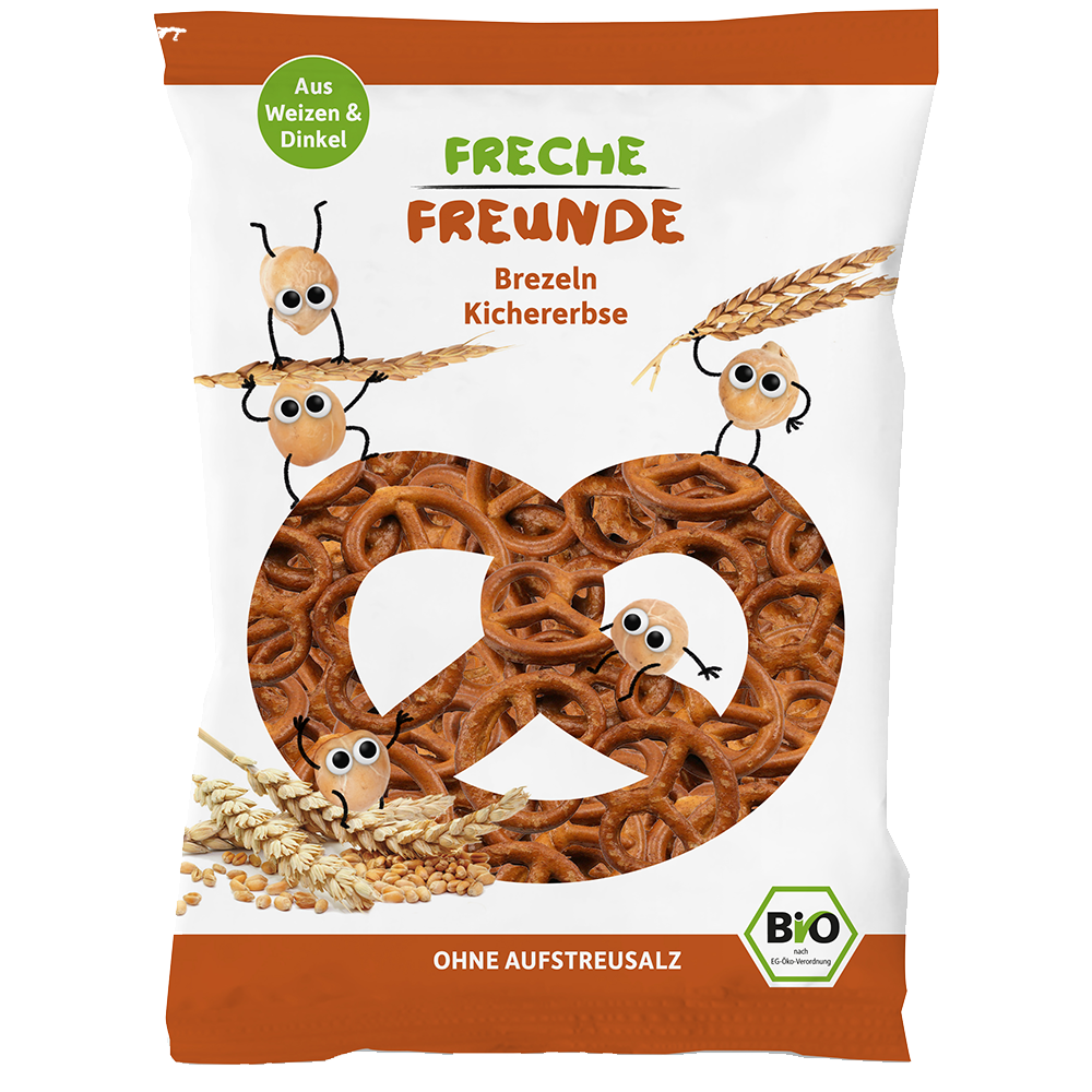 Bild: Freche Freunde Dinkel & Kirchererbse Brezeln 