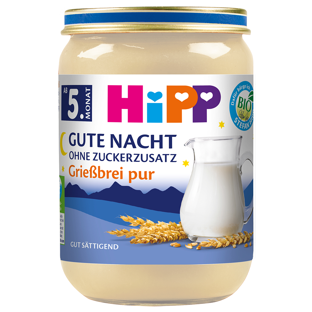 Bild: HiPP Gute Nacht Grießbrei pur 