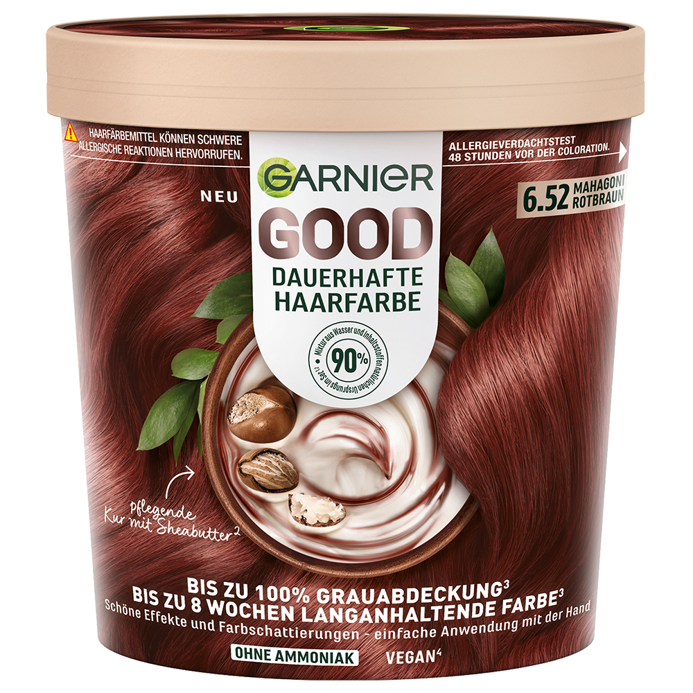 Bild: GARNIER GOOD Dauerhafte Haarfarbe Mahagoni Rotbraun Mahagoni Rotbraun