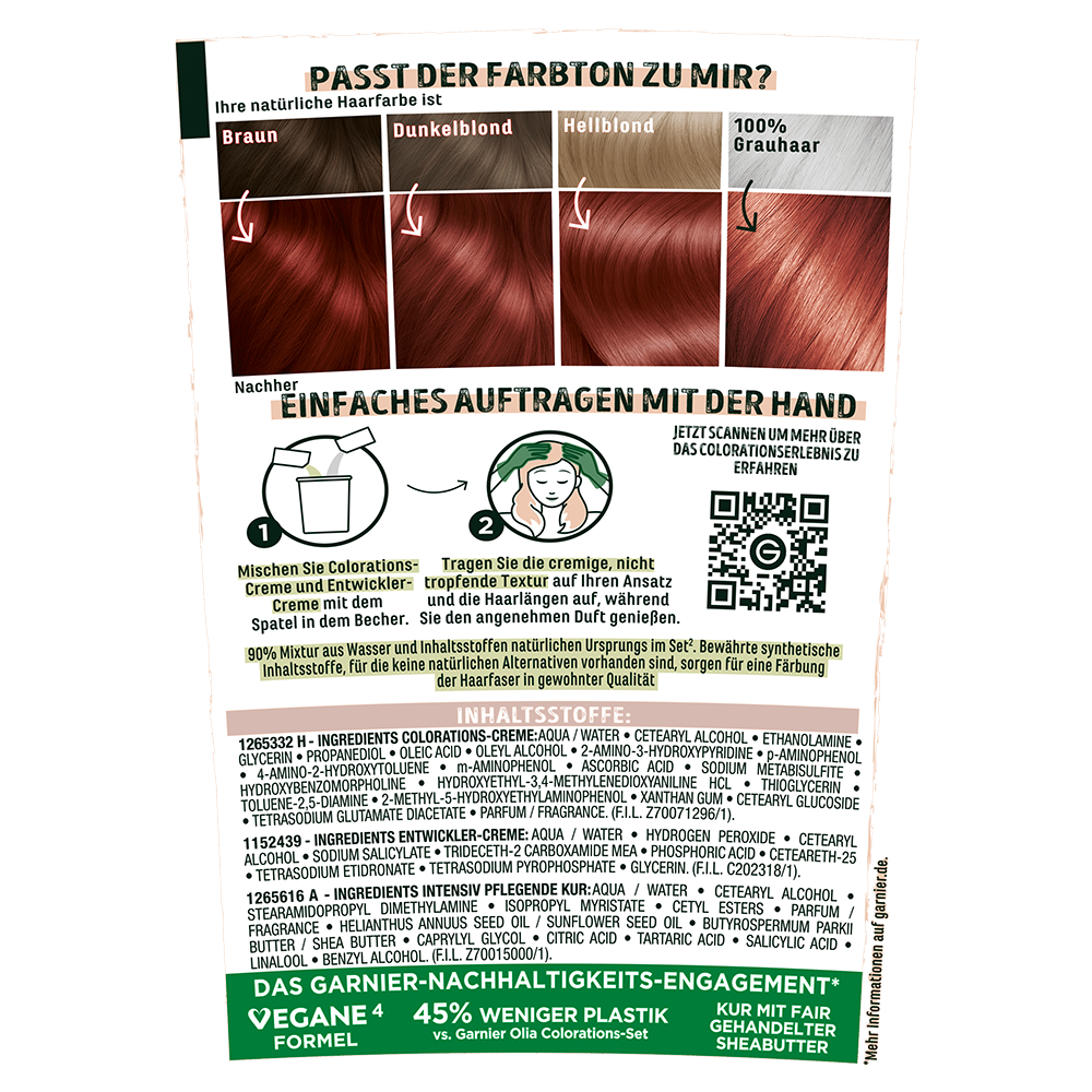 Bild: GARNIER GOOD Dauerhafte Haarfarbe Mahagoni Rotbraun Mahagoni Rotbraun